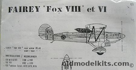 Dujin Resins 1/72 Fairey Fox Mk. VI / VIII, DA26 plastic model kit